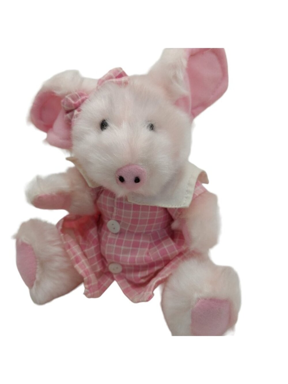 GB Retailers Plush Pig In Pink Dress 9" Stuffed Animal
